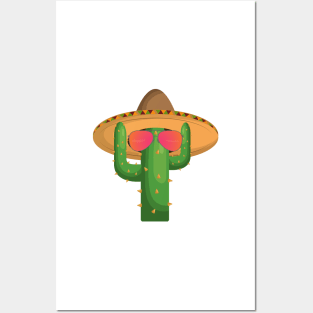 Saguaro Cactus Cartoon Character Posters and Art